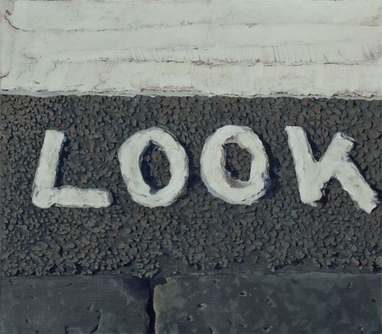 Picture of writing on a road
